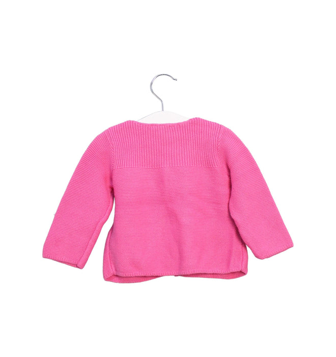 A Pink Cardigans from Jacadi in size 3-6M for girl. (Back View)