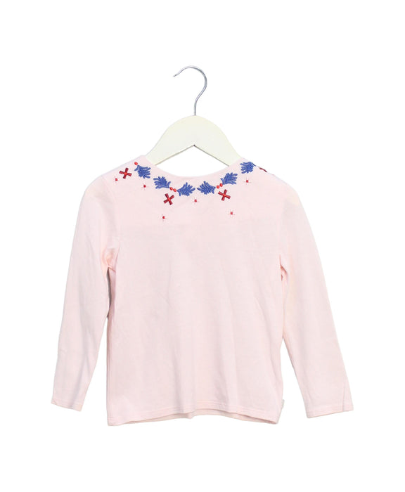 A Pink Long Sleeve Tops from Carrément Beau in size 3T for girl. (Front View)
