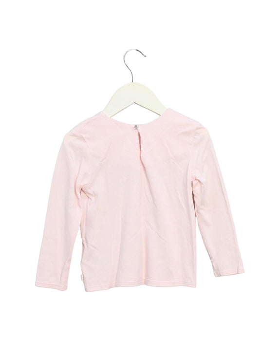 A Pink Long Sleeve Tops from Carrément Beau in size 3T for girl. (Back View)