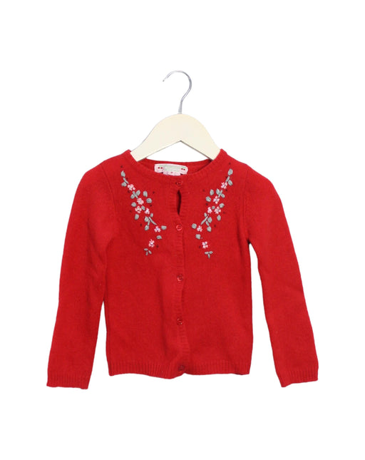 A Red Cardigans from Bonpoint in size 2T for girl. (Front View)