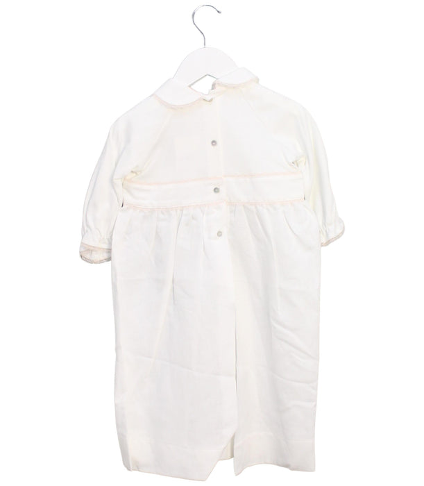 A White Long Sleeve Dresses from Les Enfantines in size 2T for girl. (Back View)