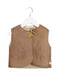 A Brown Outerwear Vests from Les Enfantines in size 3T for boy. (Front View)