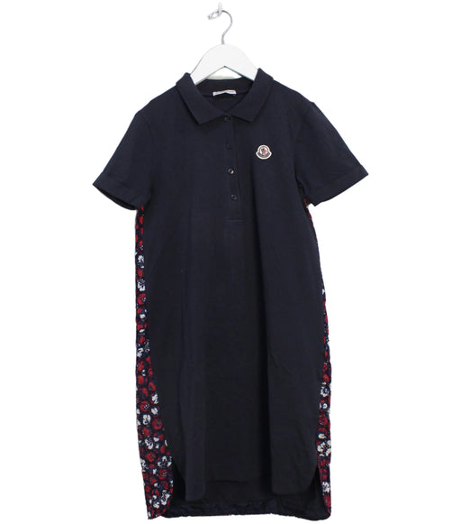 A Navy Short Sleeve Dresses from Moncler in size 14Y for girl. (Front View)