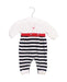 A White Long Sleeve Jumpsuits from Armani in size 0-3M for girl. (Front View)