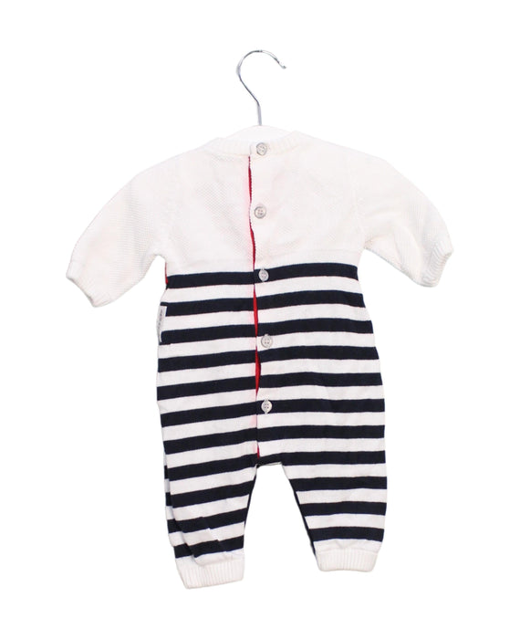 A White Long Sleeve Jumpsuits from Armani in size 0-3M for girl. (Back View)