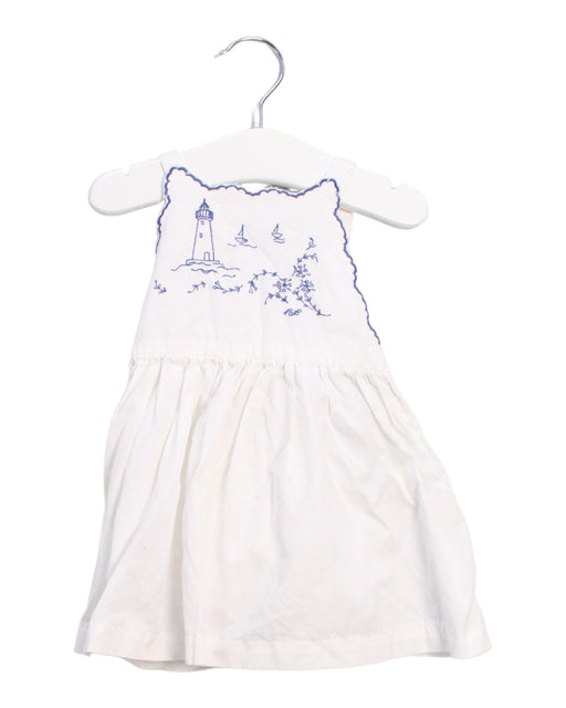 A White Overall Dresses from Ralph Lauren in size 3-6M for girl. (Front View)