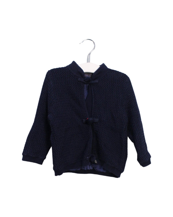 A Navy Cardigans from Shanghai Tang in size 12-18M for girl. (Front View)