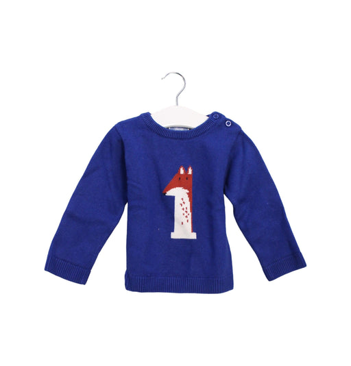 A Blue Knit Sweaters from Jacadi in size 18-24M for boy. (Front View)