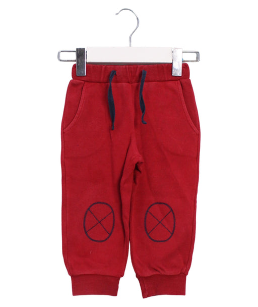 A Red Sweatpants from Tutto Piccolo in size 12-18M for boy. (Front View)