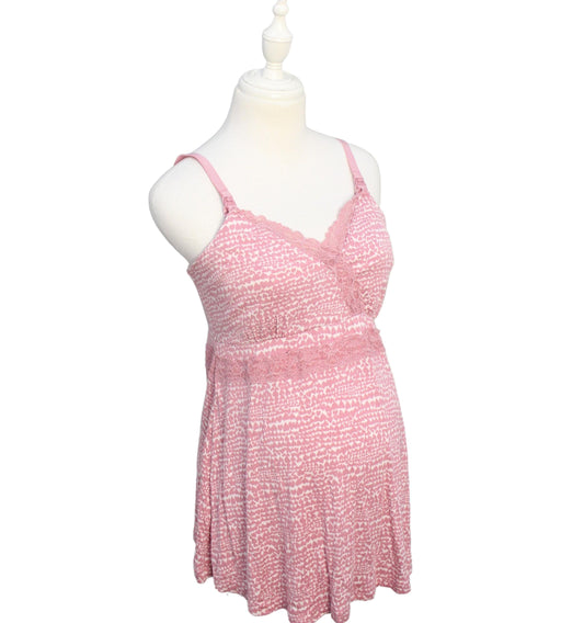 A Pink Sleeveless Tops from A Pea in the Pod in size S for maternity. (Front View)