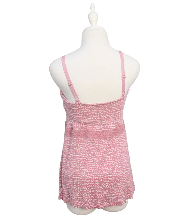 A Pink Sleeveless Tops from A Pea in the Pod in size S for maternity. (Back View)