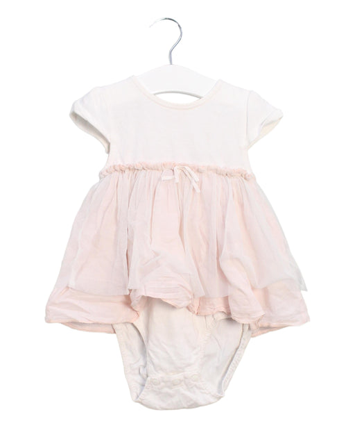 A Ivory Short Sleeve Bodysuits from Tutu Du Monde in size 12-18M for girl. (Front View)