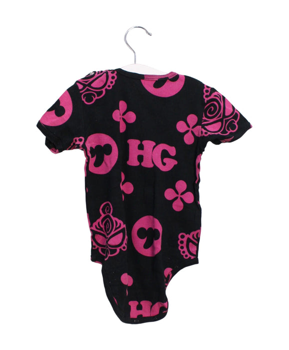 A Black Short Sleeve Bodysuits from Hysteric Mini in size 12-18M for girl. (Back View)