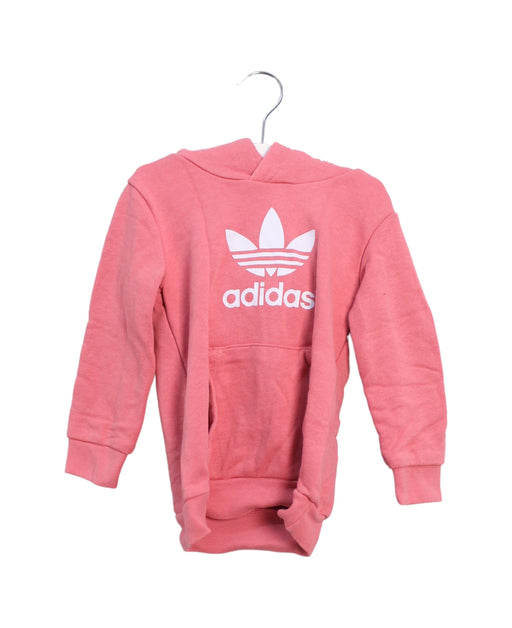 A Pink Hooded Sweatshirts from Adidas in size 12-18M for girl. (Front View)