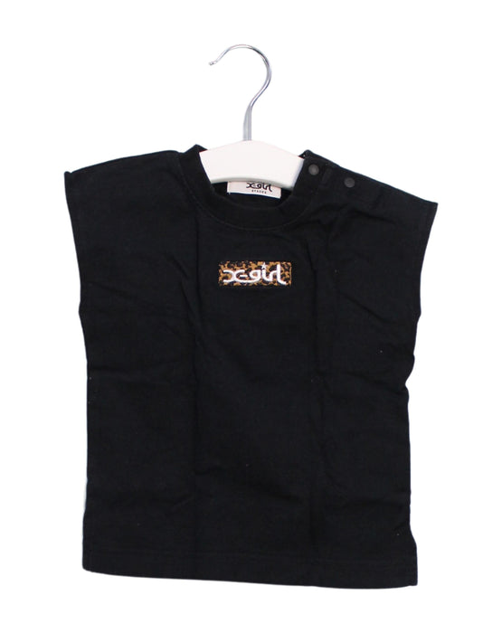 A Black Sleeveless Tops from X-girl in size 18-24M for girl. (Front View)