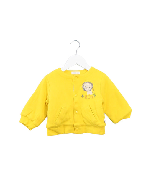 A Yellow Lightweight Jackets from Mides in size 6-12M for boy. (Front View)