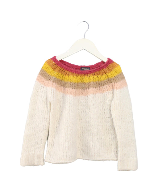 A Multicolour Knit Sweaters from Velveteen in size 5T for girl. (Front View)