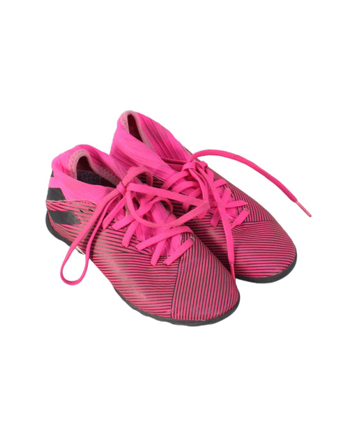 A Pink Cleats/Soccer Shoes from Adidas in size 6T for girl. (Front View)