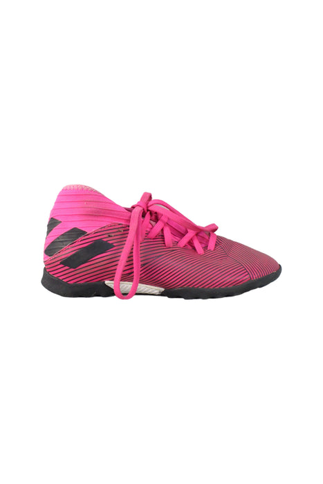 A Pink Cleats/Soccer Shoes from Adidas in size 6T for girl. (Back View)