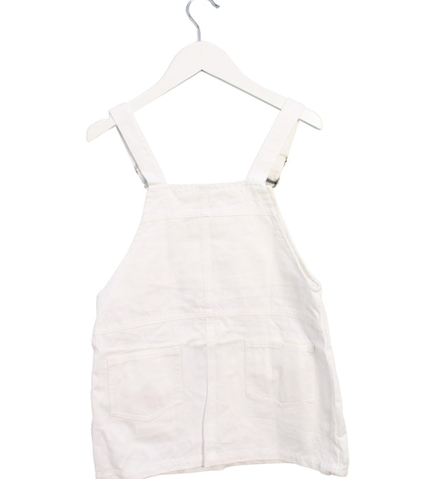 A White Overall Dresses from Catalog in size 5T for girl. (Back View)
