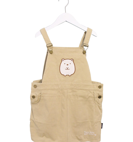 A Beige Overall Dresses from Catalog in size 7Y for girl. (Front View)