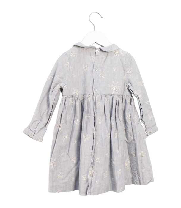 A Grey Long Sleeve Dresses from Purete du... Bebe in size 3T for girl. (Back View)