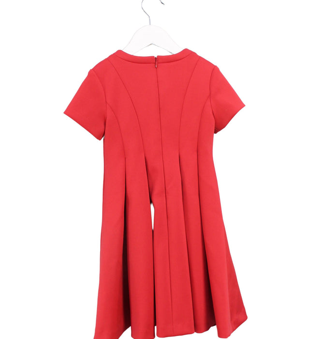 A Red Short Sleeve Dresses from I Pinco Pallino in size 3T for girl. (Back View)