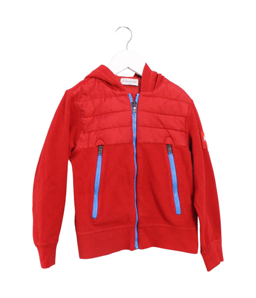 A Red Lightweight Jackets from Moncler in size 8Y for boy. (Front View)