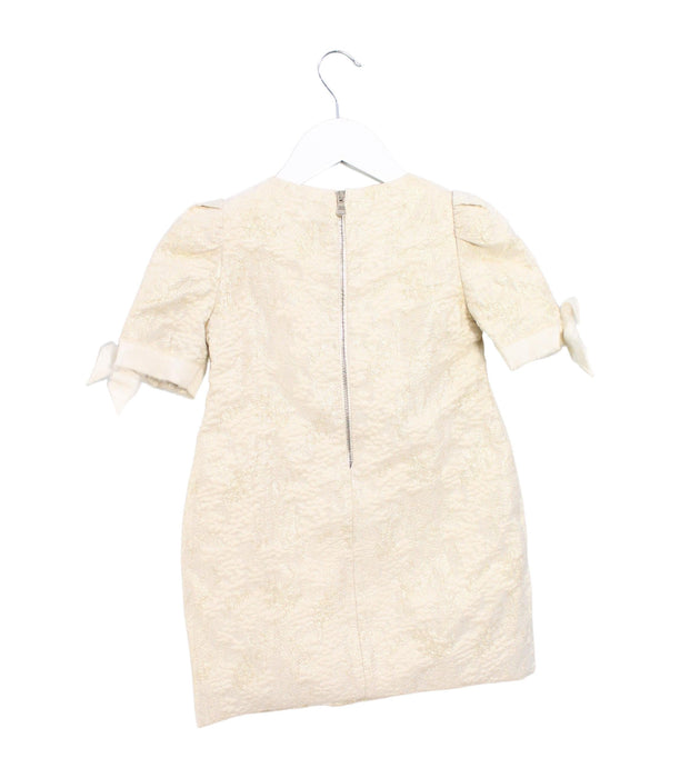 A Gold Short Sleeve Dresses from I Pinco Pallino in size 3T for girl. (Back View)