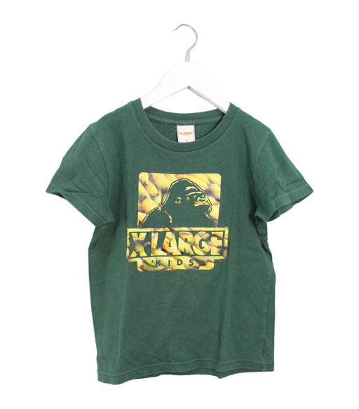 A Green Short Sleeve T Shirts from XLARGE Kids in size 7Y for boy. (Front View)