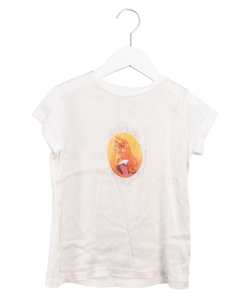 A White Short Sleeve T Shirts from Dolce & Gabbana in size 7Y for girl. (Front View)