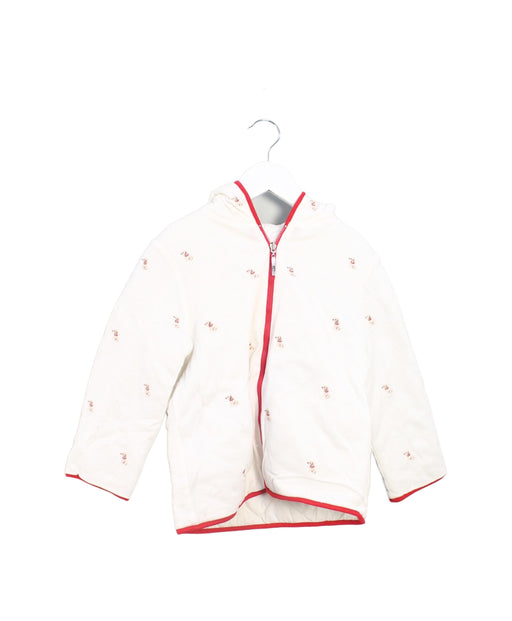 A White Puffer/Quilted Jackets from Nicholas & Bears in size 4T for girl. (Front View)