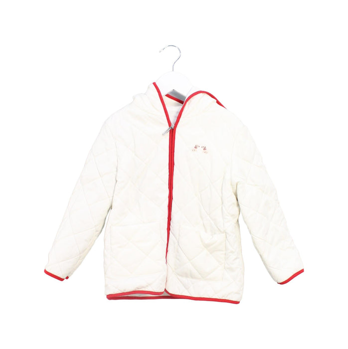 A White Puffer/Quilted Jackets from Nicholas & Bears in size 4T for girl. (Back View)