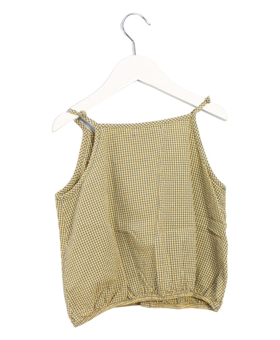 A Yellow Sleeveless Tops from Tinycottons in size 8Y for girl. (Back View)