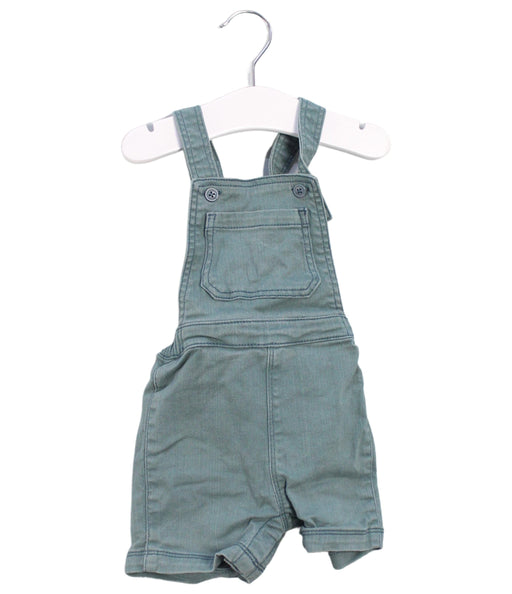 A Green Overall Shorts from Petit Bateau in size 6-12M for neutral. (Front View)