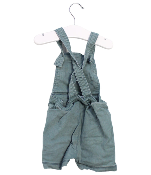 A Green Overall Shorts from Petit Bateau in size 6-12M for neutral. (Back View)