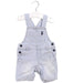 A Blue Overall Shorts from IKKS in size 6-12M for boy. (Front View)