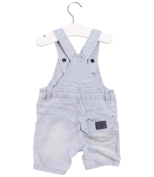 A Blue Overall Shorts from IKKS in size 6-12M for boy. (Back View)