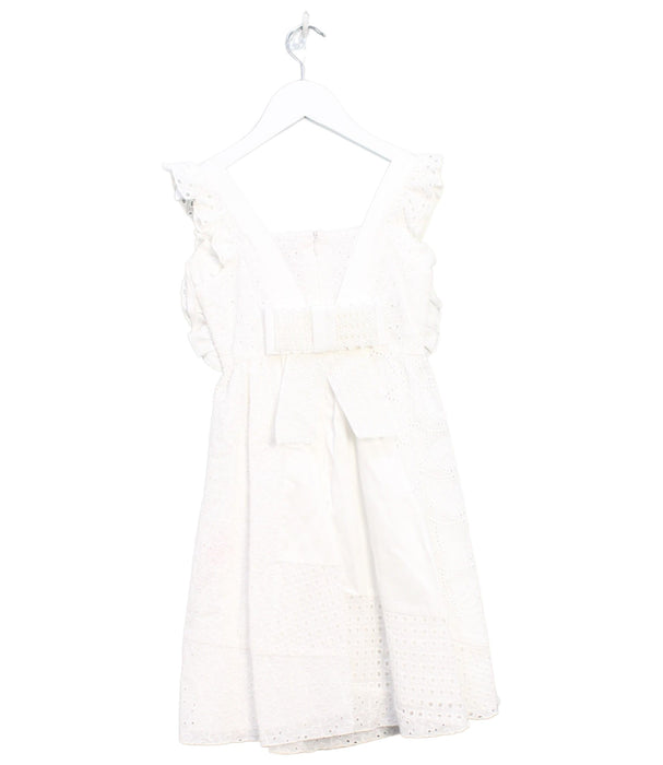A White Sleeveless Dresses from Nicholas & Bears in size 6T for girl. (Back View)