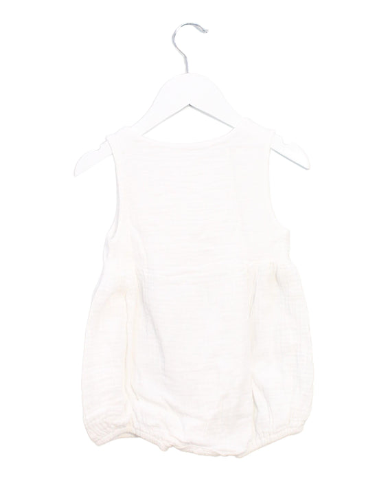 A White Rompers from Cotton Pigs in size 6-12M for girl. (Back View)
