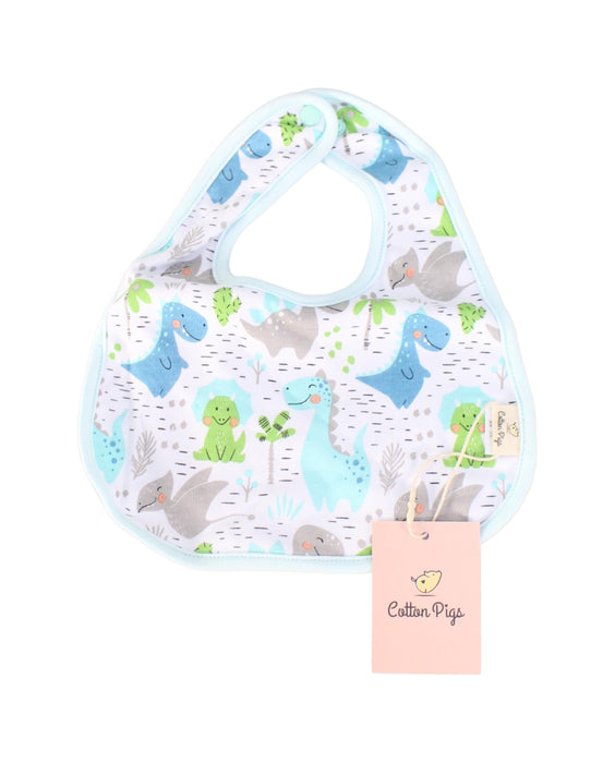 A Teal Bibs from Cotton Pigs in size O/S for neutral. (Back View)