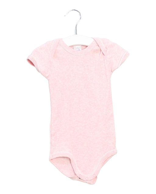 A Pink Short Sleeve Bodysuits from Petit Bateau in size 18-24M for girl. (Front View)
