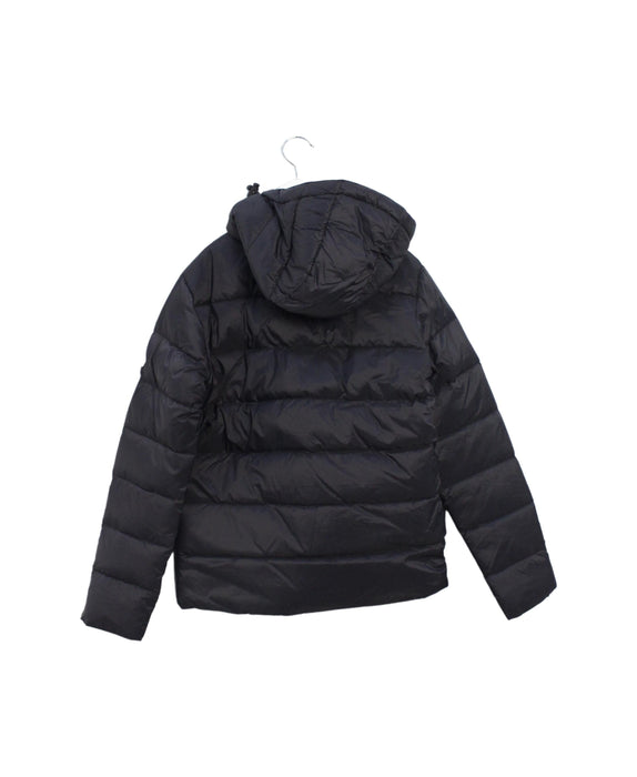 A Black Puffer/Quilted Jackets from Pyrenex in size 10Y for boy. (Back View)