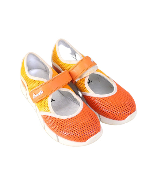 A Orange Sandals from Simonetta in size 7Y for girl. (Front View)