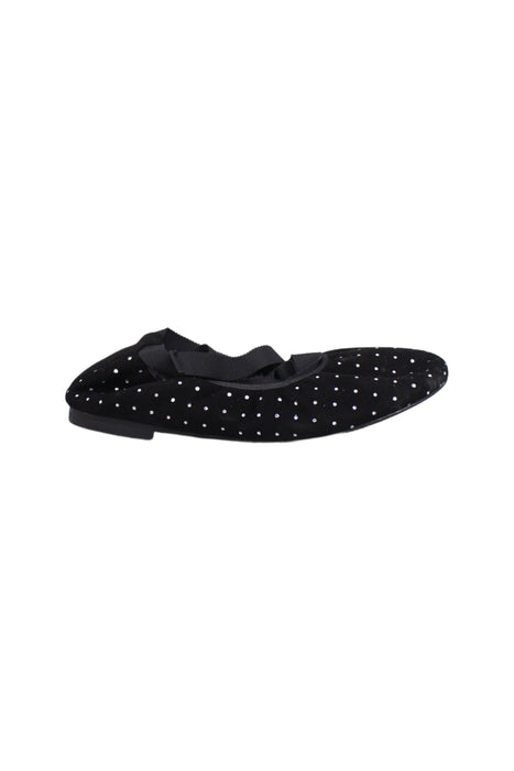 A Black Flats from Bonpoint in size 9Y for girl. (Back View)