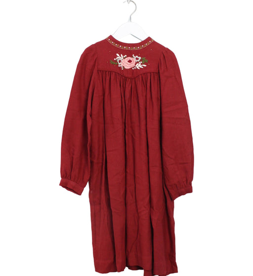 A Red Long Sleeve Dresses from Bonpoint in size 10Y for girl. (Front View)