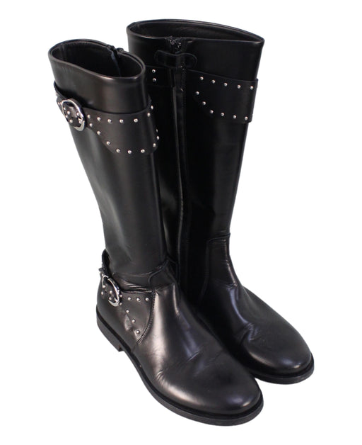 A Black Winter Boots from Gallucci in size 7Y for girl. (Front View)