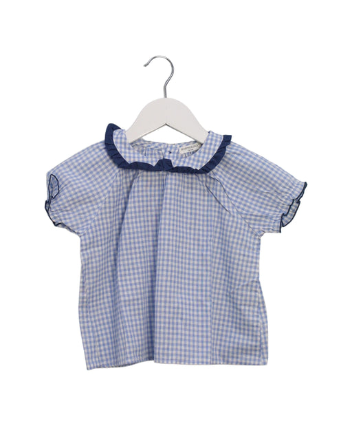 A Blue Short Sleeve Tops from Happyology in size 18-24M for girl. (Front View)