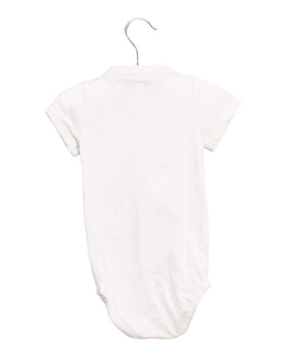 A White Short Sleeve Bodysuits from Chateau de Sable in size 3-6M for neutral. (Back View)