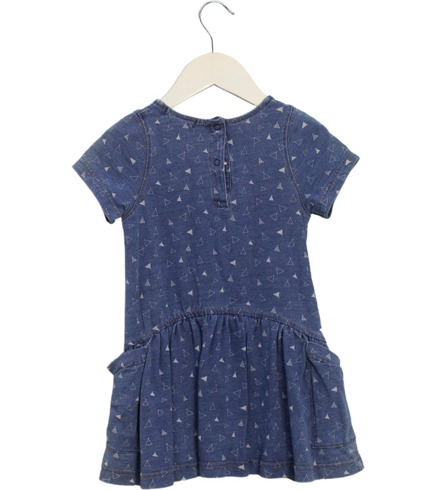 A Navy Short Sleeve Dresses from The Bonnie Mob in size 18-24M for girl. (Back View)